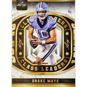DRAKE MAYE ROOKIE 2024 LEAF "CLASS LEADERS" #CL-4, NEW ENGLAND PATRIOTS